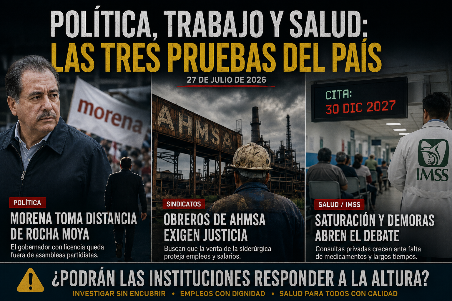 Morena toma distancia, los obreros exigen justicia y el IMSS enfrenta la pregunta incómoda: ¿alcanzará para todos?